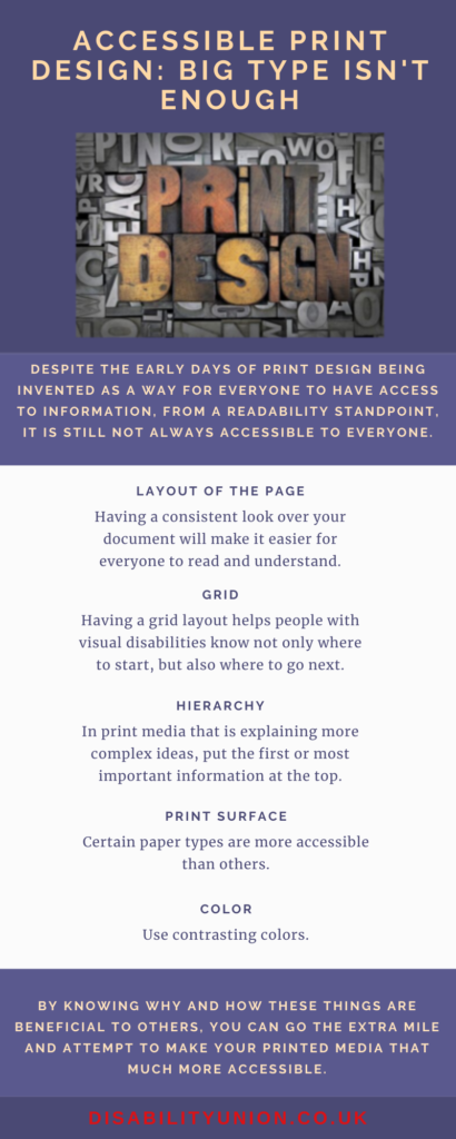 Accessible Print Design: Big Type isn't Enough